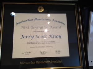 The Next Generation award from AGMA “honors individuals who, while early in their career, are emerging as contributors, innovators and/or leaders in the gear industry and who serve as role models for others in the next generation of the gear industry,” according to the AGMA Awards Committee