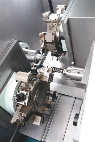 The turning centers from Biglia have two spindles and two independent tool turrets for simultaneous machining.
