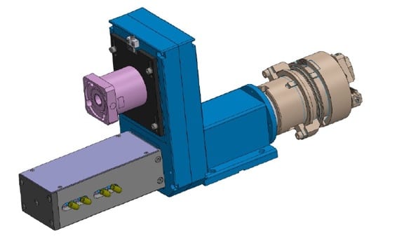Special unit BEX35 ISO40 equipped with WAGNER Z27-2 thread rolling head | Suhner Industrial Products