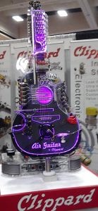 The Clippard “Air Guitar” produced by the engineers and manufacturing specialists at Clippard, using the company’s pneumatic components.