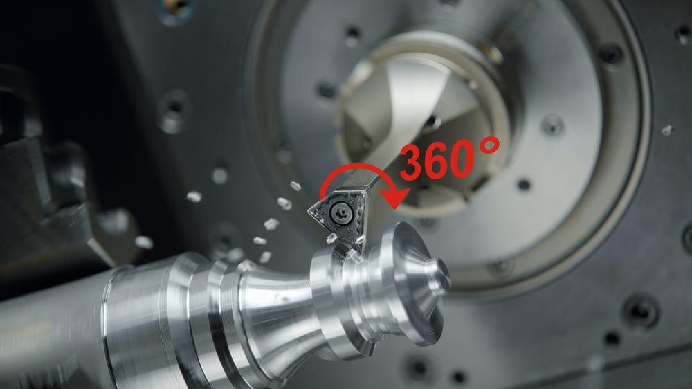 All contours can be machined in one setup