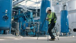 Leica laser scanner used in industrial environments