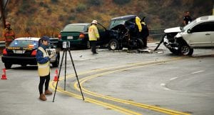 Leica laser scanner used at scene of car accident