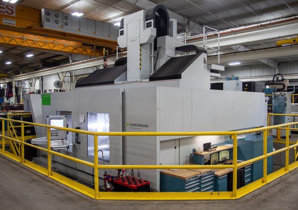 A Zimmermann FZ40c machine in the warehouse of Franchino Mold & Engineering in Lansing, Michigan