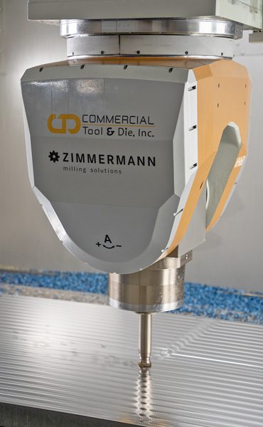 Zimmermann's FZ40c shaving the metal on the mold