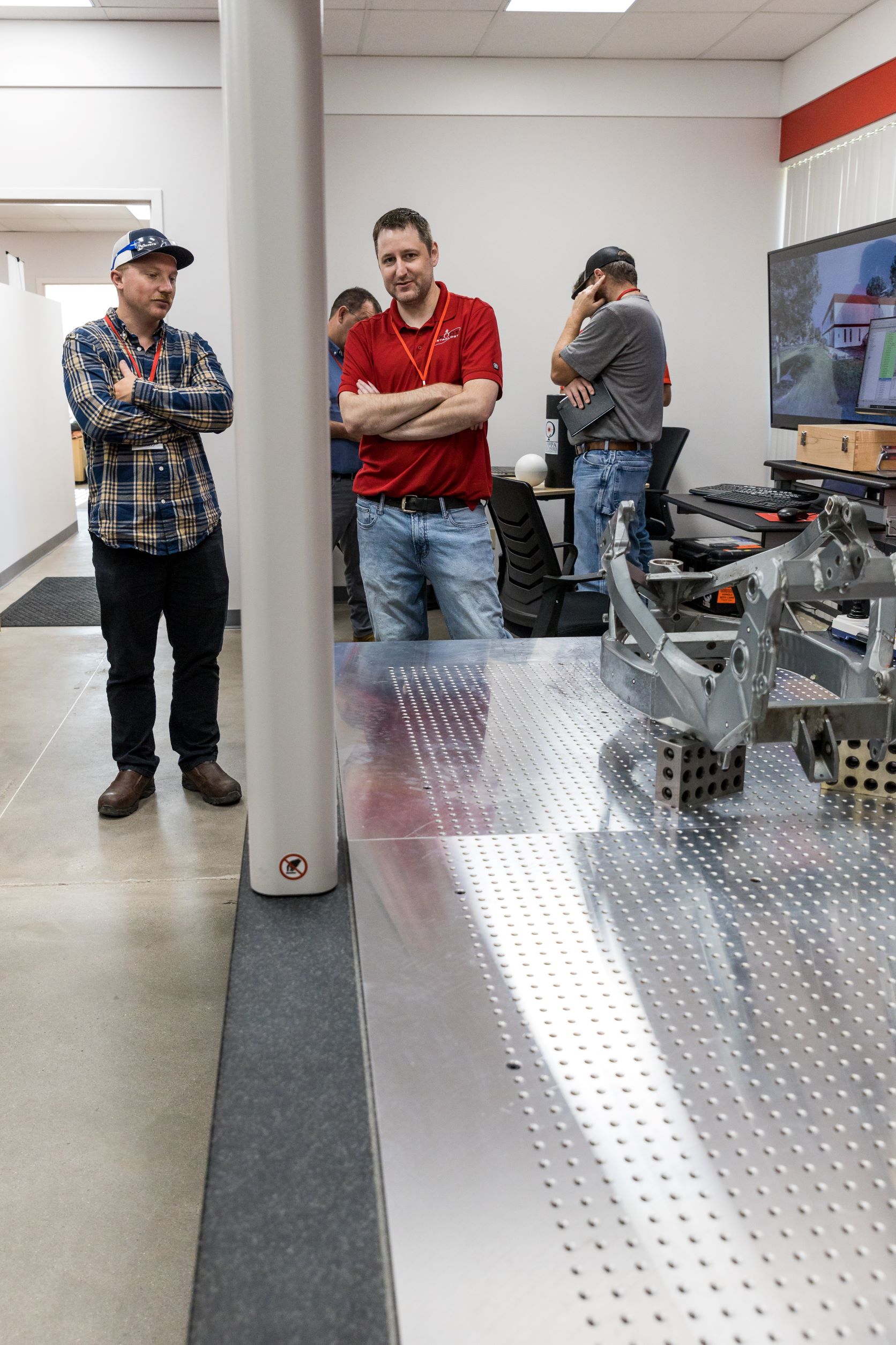 CMM viewed by attendees, measuring a suspension section