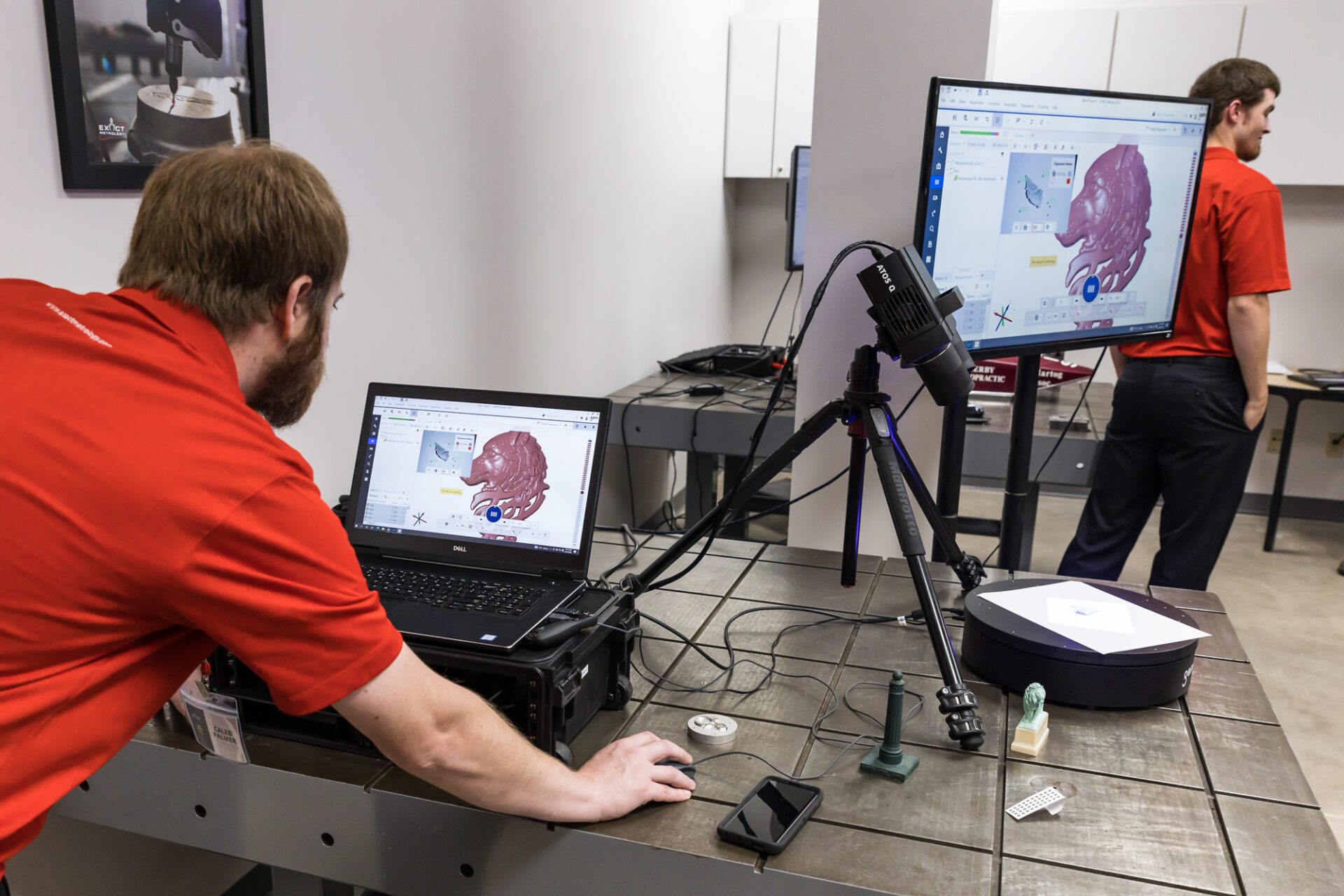 Exact technican performs scan