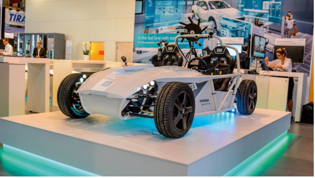 Siemens will present an eRod, an autonomous electric vehicle, in Booth 133346, as an example of additive and additive/subtractive manufacturing done on a bracket and transmission housing.