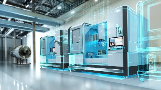Through software enhancements such as Create MyVirtual Machine, Run MyVirtual Machine, Manage MyMachines and others, the full shop- and manufacturing floor can be simulated and managed by Siemens.