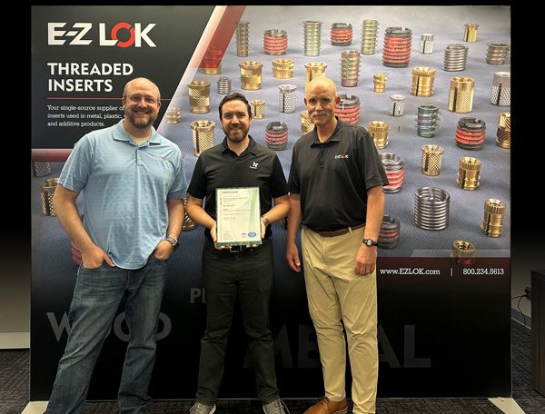 From left to right: Kyle Lindsly-Roach, Director of Sales & Marketing, Ben Belzer, President/CEO of TCI Precision Metals/E-Z LOK and Steve Schaeper, Division Manager.