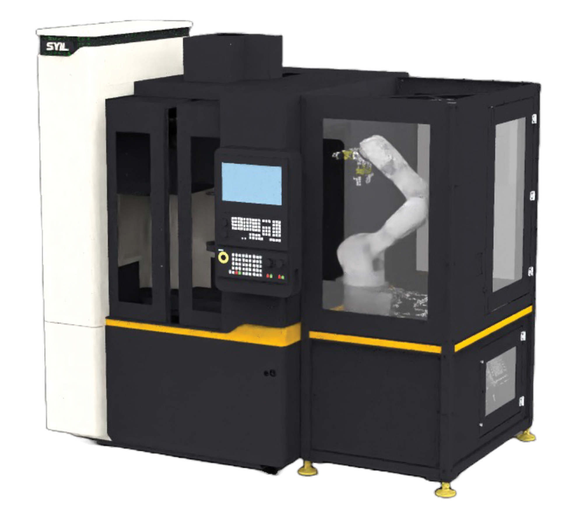 Next-level automation — full integration of robotics into the machine tool, realized today through the partnership of Siemens, SYIL and KUKA.